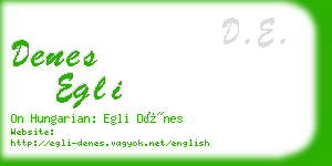 denes egli business card